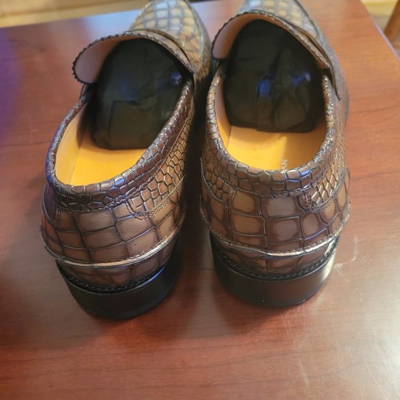 Marc Nolan Abe brown crocskin vegan size 13 - Picture 3 of 10